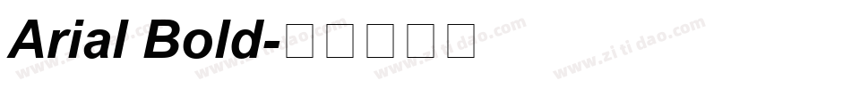 Arial Bold字体转换